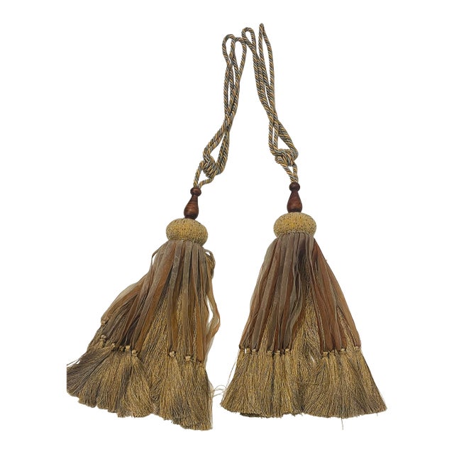 Unique XL Jumbo Tiebacks With Tassels For Sale