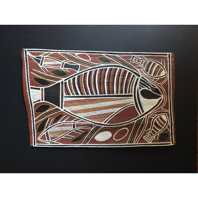 David Malangi, Aboriginal Artwork, 1980, Painting on Eucalyptus Bark For Sale - Image 10 of 10