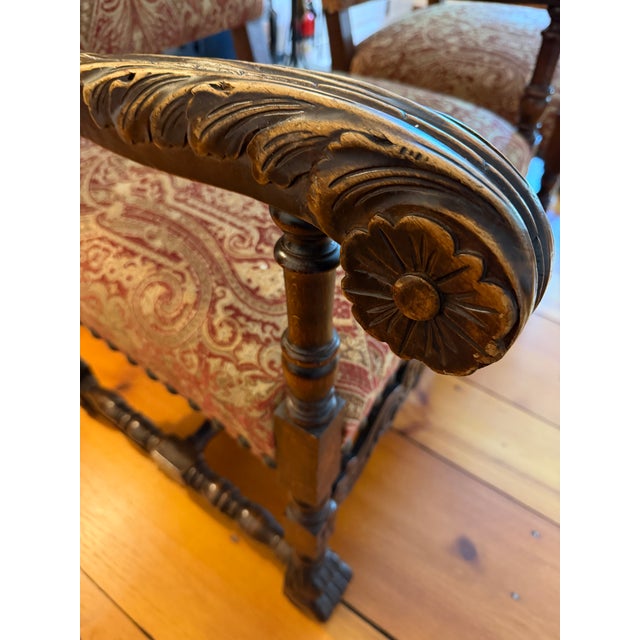 Late 19th C. Danish Louis XIV Throne Style Chairs- A Pair For Sale - Image 11 of 13