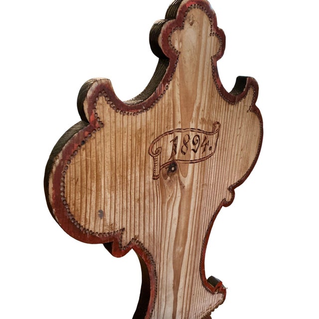 Wood Antique German Folk Art - Mountain Area Chair For Sale - Image 7 of 10