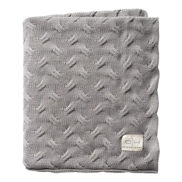 Domani Home Waves Gray Throw For Sale