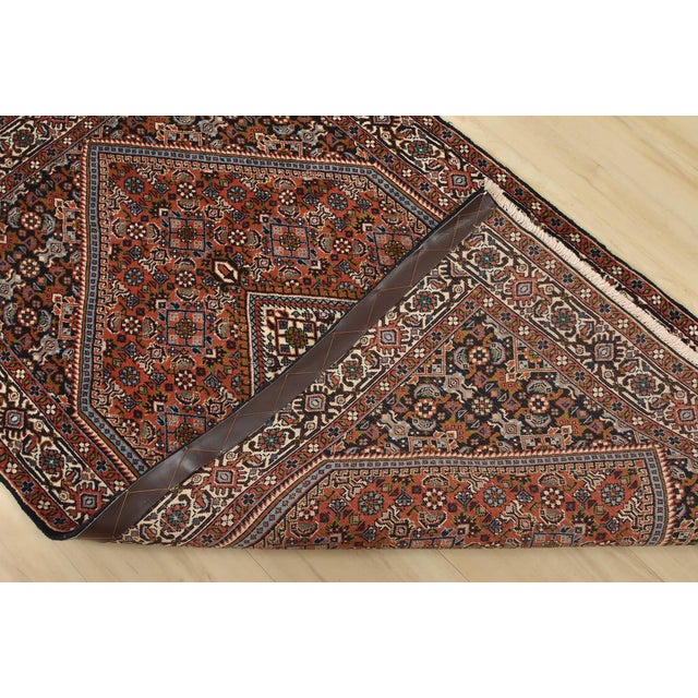 Fine Bidjar Rug 2’10” X 4’11” Red Wool Traditional Hand-Knotted Carpet For Sale - Image 11 of 12