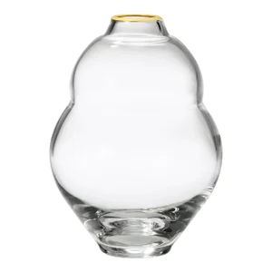AERIN Sancia Gourd Glass Vase, Clear
