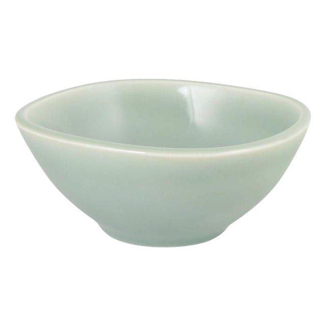 Celadon Glazed Stoneware Bowl by Nils Thorsson for Royal Copenhagen, 1940s For Sale