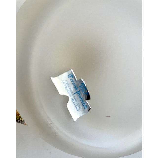 Vintage Silver Plated and Frosted Glass Ram Pitcher Decanter For Sale - Image 12 of 13