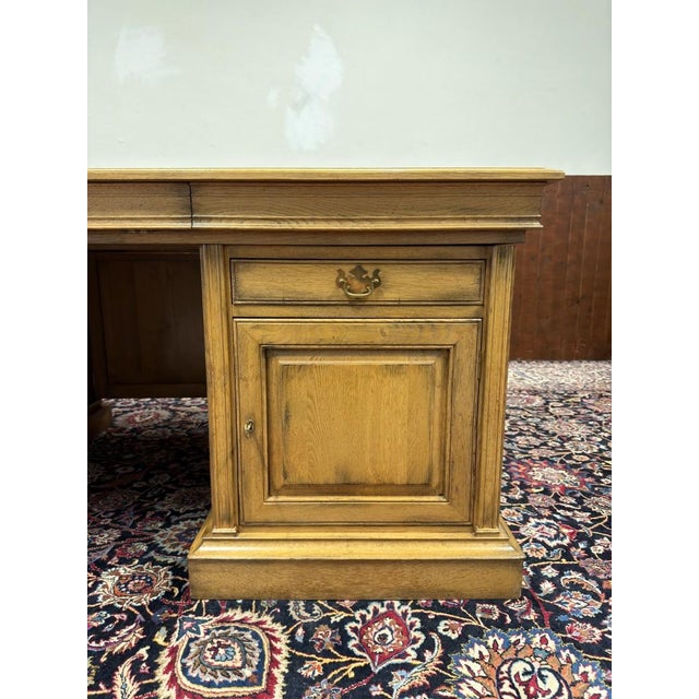 English Desk Set with Conference Table, Set of 4 For Sale - Image 11 of 18