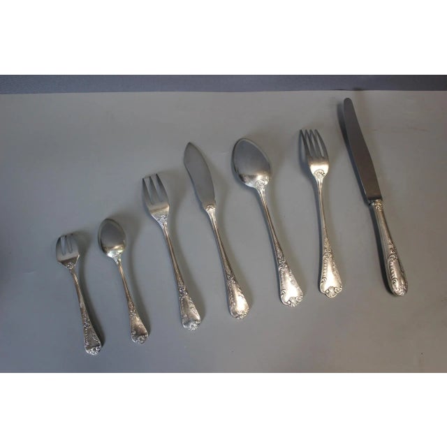 Louis XV Style Cutlery Service from François Frionnet, 1940s, Set of 84 For Sale - Image 3 of 17