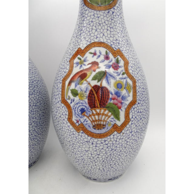 Antique Japanese Porcelain Vases from Petrus Regout Maastricht, Holland, 1890s, Set of 2, in Flawless conditions. Designed...