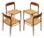 Model 75 Dining Chairs in Teak and Cord by Niels Otto (N. O.) Møller for J.L. Møllers, 1960s, Set of 4 For Sale
