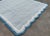 Handmade Cotton Vegetable Dyed Scalloped Edge Rug in Gray With Cream and Teal Blue Border - 6'x9' For Sale - Image 6 of 10
