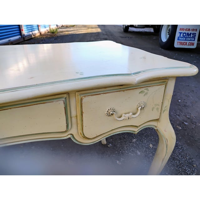Wood Ethan Allen Provincial French Country Writing Desk For Sale - Image 7 of 16