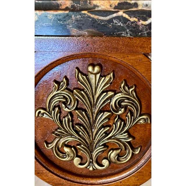 French Louis XVI Inspired Henredon Marble Top Console For Sale - Image 11 of 12