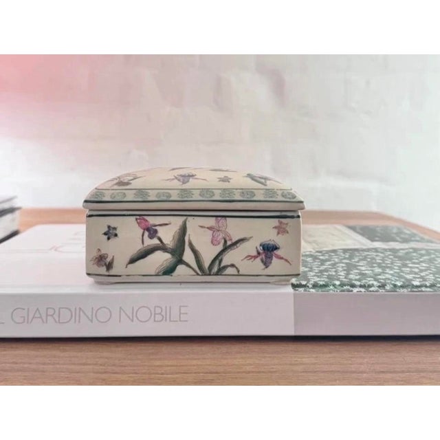 Ceramic Botanical Porcelain Box with Lid from G&C Denmark For Sale - Image 7 of 10