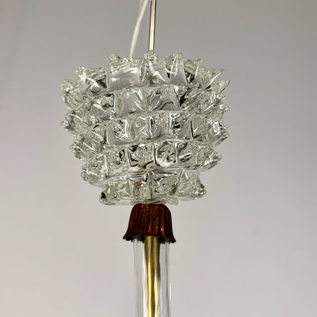 Murano Rostrato Glass Pendant Lamp from Barovier & Toso, 1940s For Sale - Image 11 of 14