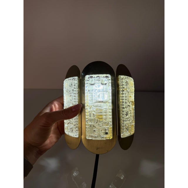 Gold Glass Wall Lamp from Vitrika, Denmark For Sale - Image 5 of 11