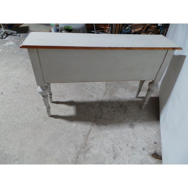 Swedish Gustavian Style 5 Drawer Console Table For Sale - Image 4 of 11