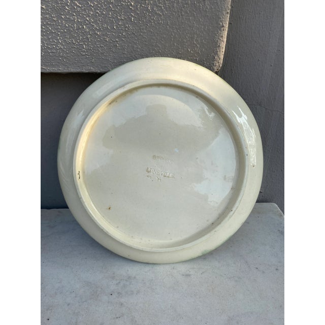 Luneville Majolica Asparagus Plate Keller et Guerin Luneville, circa 1880 For Sale - Image 4 of 8