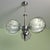 Space Age Chromed Metal and Glass 3-Light Sputnik Chandelier, 1960s For Sale - Image 4 of 13