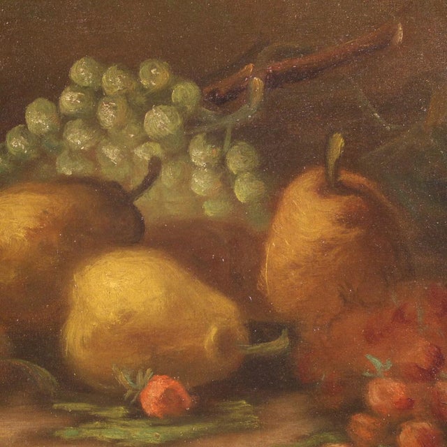 Italian Artist, Still Life with Fruit, 1950, Oil on Canvas For Sale - Image 4 of 16