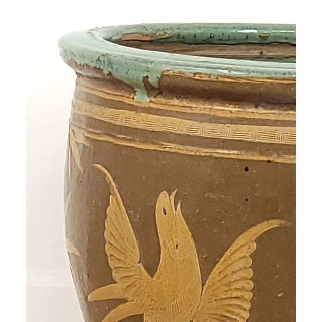 1940s Vintage Large Shiwan Earthenware Planter, China Circa 1940 For Sale - Image 5 of 8