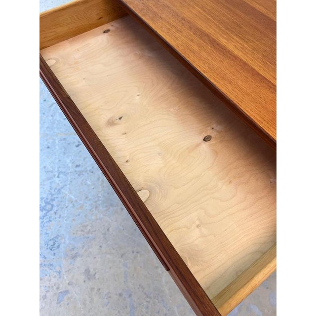 Teak Chest of Drawers with Recessed Long Handles, Denmark, 1960s For Sale - Image 5 of 11