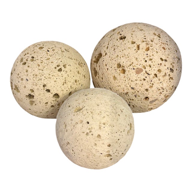 1970s Michael Taylor Spherical Stone Objects/ Set of Three For Sale