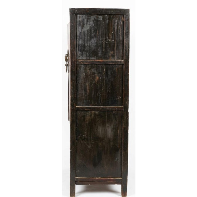 Mid 19th Century Set of 4-Piece Antique Chinese Red Lacquer and Gilt-Painted Cabinets For Sale In Los Angeles - Image 6 of 12