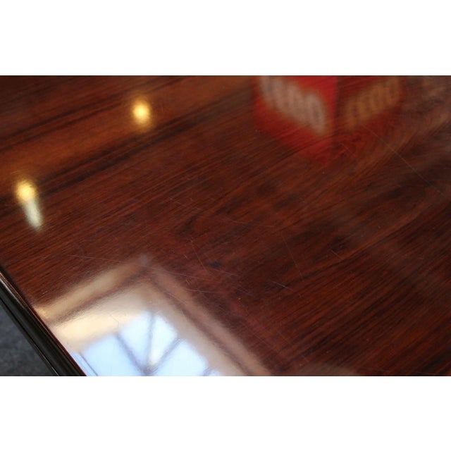 Large Italian Rosewood and Leather Conference Table/Desk by Hans Von Klier For Sale - Image 10 of 13