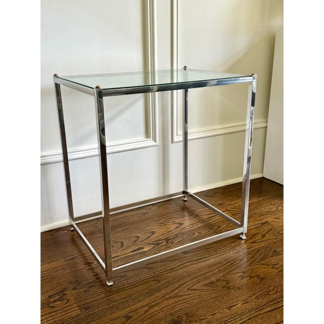 Modern Late 20th Century Aluminum Brass Side Table by John Vesey For Sale - Image 3 of 10