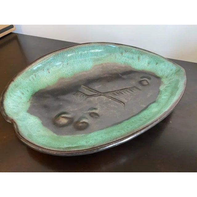 Mariana Van Allesch 1940s American Studio Pottery Leaf Bowl For Sale - Image 9 of 13