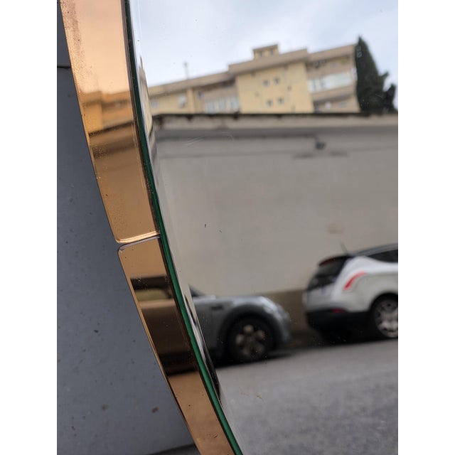 1960s Large Orange Drop-Shaped Mirror from Veca, 1960s For Sale - Image 5 of 9