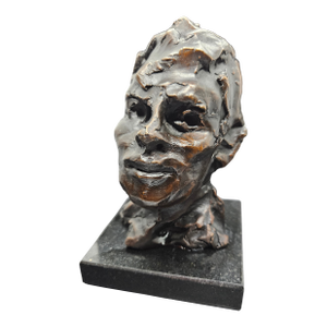 Vintage Bronze Bust, Signed Ah