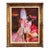 1990s Romantic Woman at the Mirror Wall Art – Elegant Feminine Portrait With Ornate Gold Leaf Wood Frame For Sale