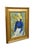 Vintage oil painting on burlap titled Peasant Woman Against a Background of Wheat after Vincent van Gogh. It depicts an...