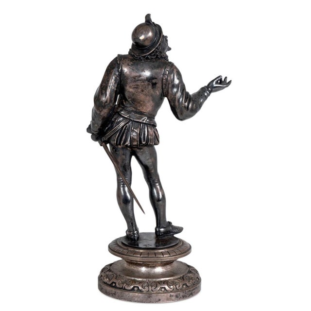 French Emile Guillemin Figural Silvered Bronze Sculpture For Sale - Image 3 of 4