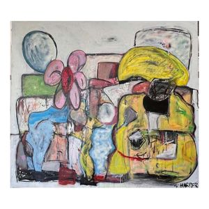 Scott Harper Mixed Media Painting titled “Chasing the Present II” 2022