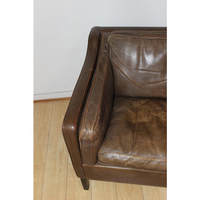 1970s Leather Armchairs attributed to Borge Mogensen, 1970, Set of 2 For Sale - Image 5 of 15