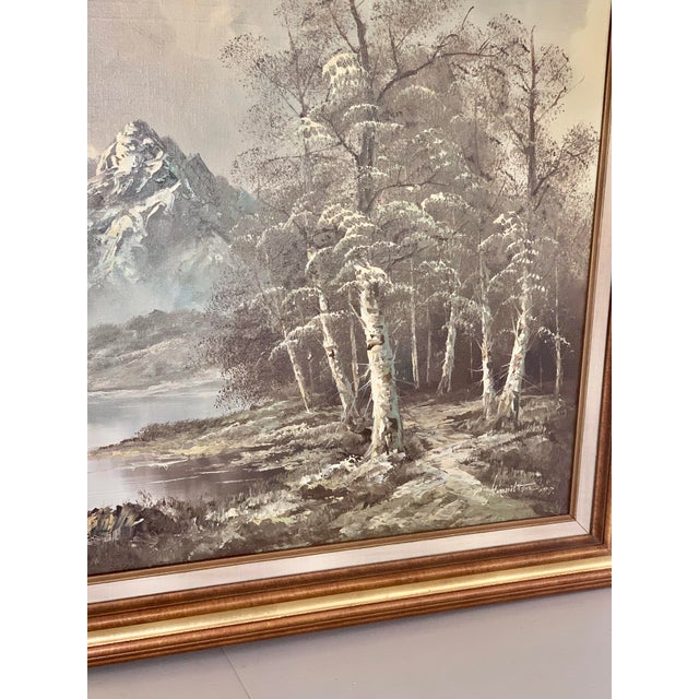 Large Framed R. Hamilton Landscape Painting For Sale - Image 4 of 10