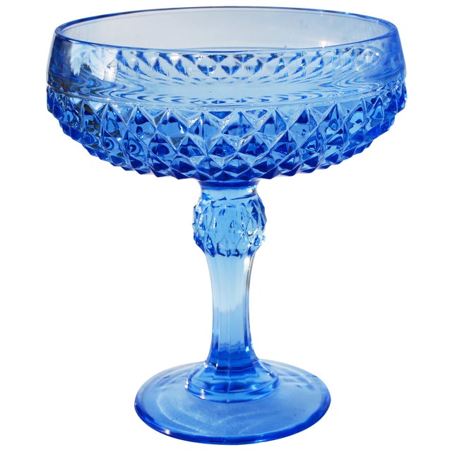 Vintage Blue Glass Dish Chairish