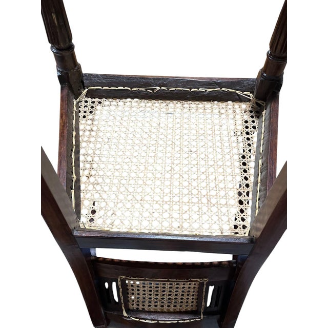 19th Century Pair of Anglo Indian Hand Carved Padouk Armchairs For Sale - Image 13 of 15