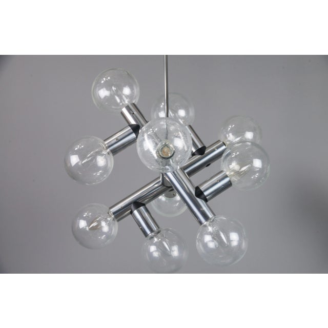 Metal Atomic Ceiling Lamp by J. T. Kalmar, 1960s For Sale - Image 7 of 18