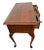 Wood 1960s Petite Desk Vanity, Chippendale Style, Three Dovetail Drawers, Solid Walnut For Sale - Image 7 of 12