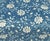 Blue Floral Print Upholstered Chair & Ottoman For Sale - Image 12 of 12