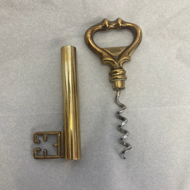 Mid 20th Century Vintage English Brass Key Bottle Opener For Sale - Image 5 of 6