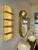 Pair of brass wall lights lightning lamps sconces, nice Murano glass diffusor, neo Industrial elegant style. In the mood...