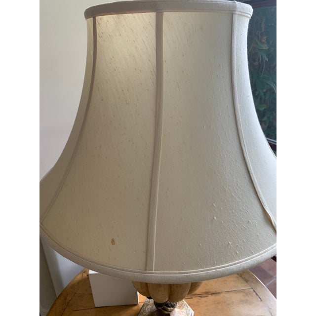 Fine Art Rustic Europian Antiqued Gold & Bronze Table Lamp For Sale In Las Vegas - Image 6 of 7