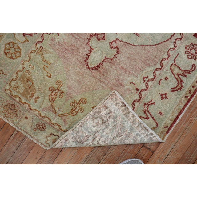 Textile Vintage Zabihi Collection Turkish Anatolian Small Pink Red Rug - 3'1" x 5'8" For Sale - Image 7 of 8