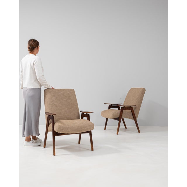 1960s Czech Upholstered Armchairs By TON - A Pair For Sale - Image 17 of 18
