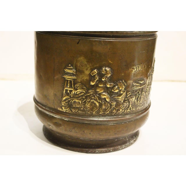 Mid-19th Century French Circular Brass Jardiniere For Sale - Image 4 of 8
