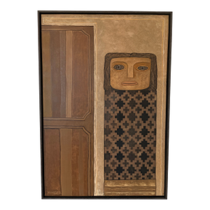 1967 Gil Imaná "Mujer Y Puerta" Original Oil lPainting